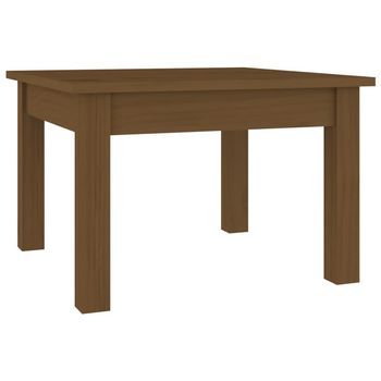 Mesa De Centro Madera Maciza De Pino Marrón Miel 45x45x30 Cm Vidaxl