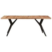 mesa de comedor - mesa de cocina madera maciza de acacia 200x90x76 cm