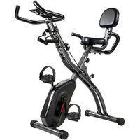 sportnow bicicleta estatica plegable con 8 niveles de resistencia volante pantalla lcd bluetooth pulsometro y sillin ajustable   aosom espana
