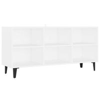 mueble de tv  muebles de salon con patas de metal blanco 1035x30x50 cm cfw94235
