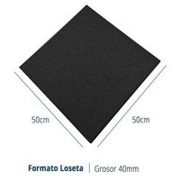 loseta de caucho negra 50x50cmx40mm 16ud densidad premium resistente uso deportivo - pavimentos arquiservi