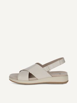 CAPRICE Sandal, beige, made of Leather without heel, Size 39