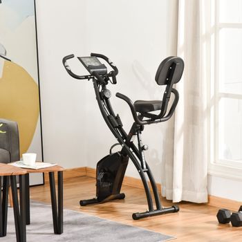 Bicicleta Estática Plegable Homcom Acero Abs ,105x48x118 Cm,negro