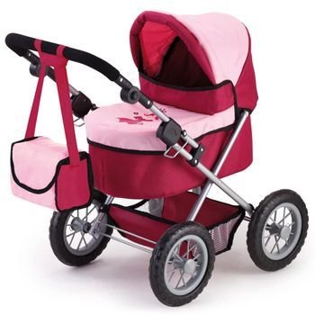 Bayer Cochecito De Muñeca Trendy Gris Y Rojo 13014aa