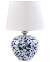 lampara de mesa  porcelana blanco azul