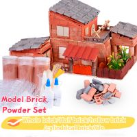 polvo de ladrillo miniatura cemento para construccion bloques de arcilla polvo de barro para modelismo material de arquitectura