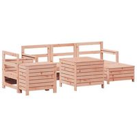 juego de sofas de jardin 7 pzas madera maciza de abeto douglas vidaxl