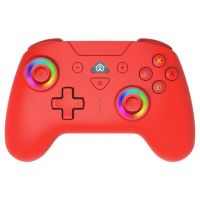 mando inalambrico subsonic bluetooth rojo para nintendo switch y switch 2 con rgb