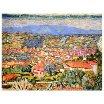 Legendarte - Cuadro Lienzo, Impresión Digital - Le Cannet, Vue. - Pierre Bonnard - Decoración Pared Cm. 60x80