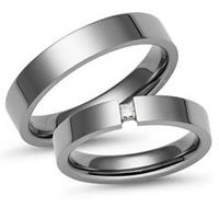 alianzas de titanio diamante 005 ct