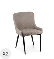 set 2 sillas gris topo