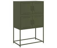 vidaxl aparador de acero verde oliva 685x385x107 cm