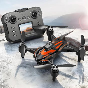 XKJ K12 MAX Tres cámaras WiFi FPV con controlador de pantalla LCD, servomecanismo, cardán, evitación de obstáculos de 36