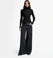 7 for all mankind para mujer 7ul60c311o3 jeans marie wide leg negro 25 casual algodon