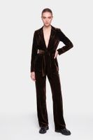 pantalon palazzo de terciopelo dark brown 38