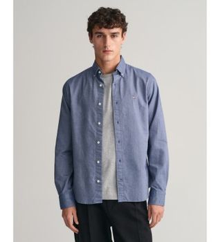 Gant para hombre. 3000202 Camisa Oxford Slim Fit azul (M), Casual, Algodón, Clásico, Manga larga