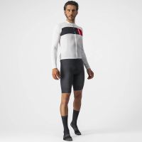castelli prologo 7 long sleeve jersey - m - ivorylight blackred