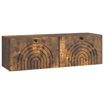 Mueble Para Tv De Pared Roble Ahumado 98 X 31 X 30 Cm Vidaxl