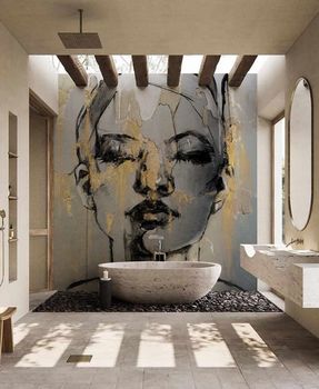 Papel pintado rostro de alta gama 200 g 250x300 cm 6 tiras
