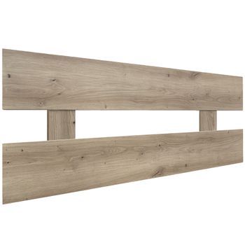Dhome Cabecero Roble 90cm Horizontal Estilo Valla Madera Reciclada Dm Herrajes Incluidos (90cm Horizontal Valla, Roble)