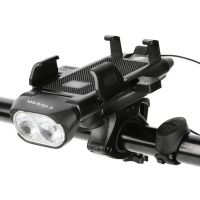 4 en 1 luz delantera de bicicleta recargable usb soporte para telefono bocina de bicicleta linterna de ciclismo mtb powe