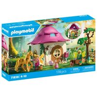 playmobil casa de hadas con unicornio dorado juego de figuras 4 anos - 71838