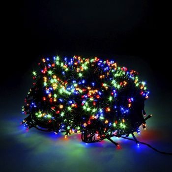 Guinalda Luces Navidad 1000 Leds Multicolor. Luz Navidad Interiores Y Exteriores Ip44