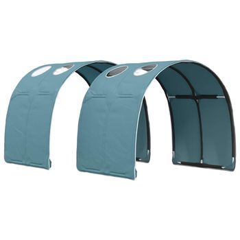 Túnel De Cama 2 Uds. Azul Claro Poliéster Vidaxl