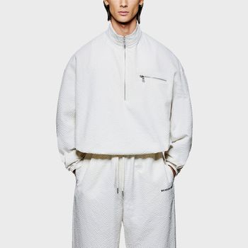 MKI MIYUKI ZOKU Seersucker Quarter-Zip Jacket - S