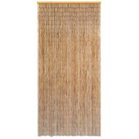 cortina para puerta 90x200 cm bambu