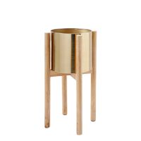 macetero de metal dorado h51