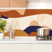 frente de cocina en aluminio - 360 x 50 cm - naranja