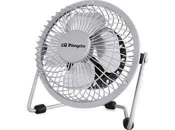 Ventilador de sobremesa - Orbegozo PW 1025, 8 W, Carga USB, Aspas 10 cm, Gris