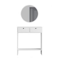 comoda larris con espejo 2 cajones 24 cm blanco