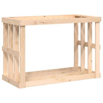 Soporte Para Leña De Exterior Madera Maciza Pino 108x52x74 Cm Vidaxl