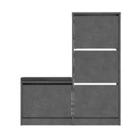 mueble para zapatos 4 puertas l105 cm - gris