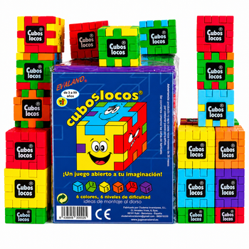 Paquete de 24 cubos locos, de Evaland. Los cubos locos son rompecabezas en 3D. Estimulan la imaginación, desarrollan la inteligencia y favorecen las propiedades cognitivas. Un juego para todas las