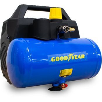 Compresor De Aire Portátil Goodyear Gy116cp 6l 1.5hp - Libre De Aceite Sin Mantenimiento 8 Bar 207 L/min Eléctrico Silencioso