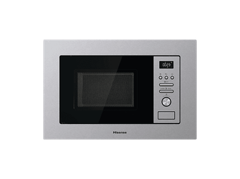 Microondas con grill integrable - Hisense BIM320G41X, 1000 W, 5 niveles, Auto-Limpieza, 20 l, Inox