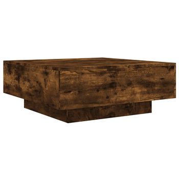 Mesa De Café - Mesa De Centro Madera De Ingeniería Roble Ahumado 80x80x31 Cm
