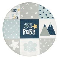 alfombra infantil lavable chiko azul 150 cm redondo