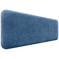dhome cabecero tapizado en lana liso redondeado para pared acusticos cabeceros absorbentes cabezal cama dormitorio azul 160cm