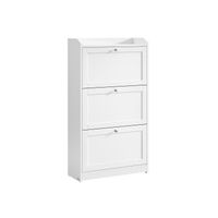 mueble zapatero 3 compartimientos blanco nube  24 x 60 x 108 cm