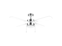 ventilador de techo - cecotec energysilence aero 450 ironwhite 4 aspas 50w motor cobre 3 velocidades modo wintersummer cadena blancoplata