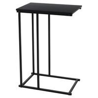 mesa auxiliar con superficie de mdf negro hs collection
