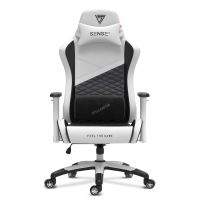 sense7 spellcaster senshi edition xl silla gaming de ecopiel ergonomico soporte lumbar blanca