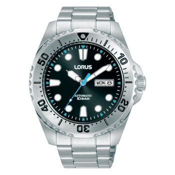 Lorus Reloj Hombre Caja De Acero Pulsera Acero De Color Plata Resistente Al Agua 10 Atm