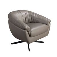 sillon giratorio piel gris angel cerda 5138 87x85x74
