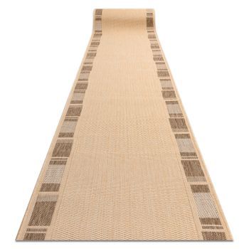 Alfombra De Pasillo Sizal Floorlux Modelo 20195 Color Maíz/color Caf 70x570 Cm