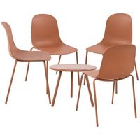 suite de 4 plazas berdin plastico terracota clp